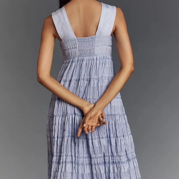 NwotAnthropologie helena purple and white Maxi Dress - Picture 8 of 10